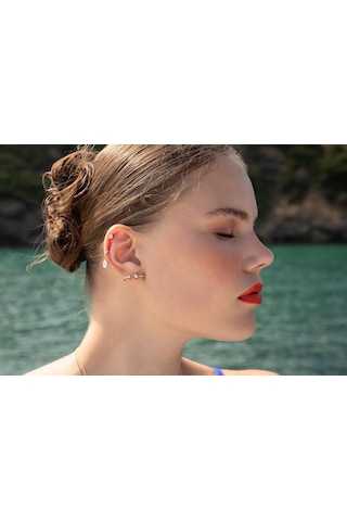 Reis Kuyumculuk T13025 No Stress Earcing Altın Küpe