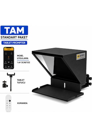 Pratic Tablet Prompter Tam Set Bluetooth Kumandalı Yerli Üretim Prompter