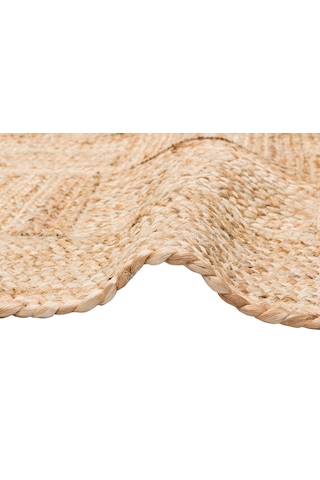 Natura Nt06 Sepet Örgü Desenli Jüt El Dokuma Bej Modern Halı
