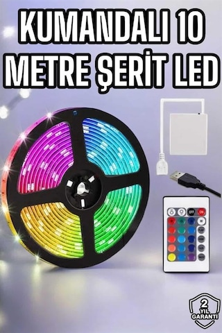 Tek Smart Şerit Led Tv Arkası Renkli Kumandalı 10 Metre Najmaddin 1