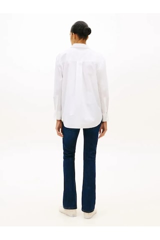 Tommy Hilfiger Cotton Easy Shırt Kadın Beyaz Uk Gömlek - Ww0ww48190