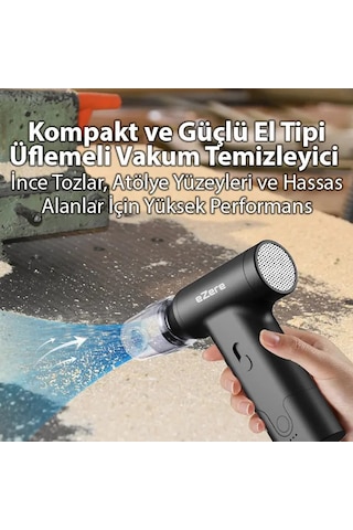 Ezere J02 Çift Fonksiyonlu Mini Araç Süpürgesi & Turbo Fan Hava Üfleyici- 5775