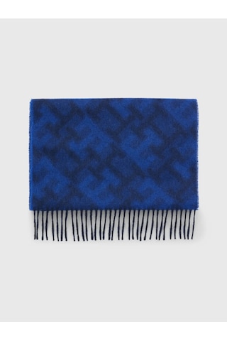 Tommy Hilfiger Th Monogram Scarf Erkek Siyah Atkı