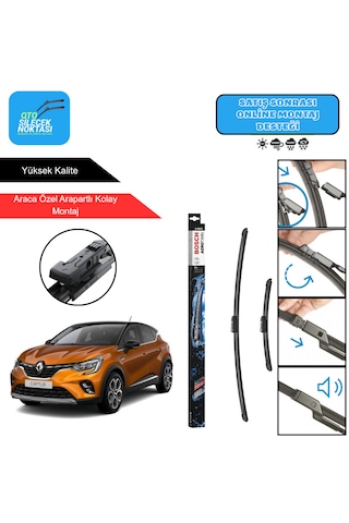 Renault Captur Uyumlu 2021-2025 Bosch Aerotwin Araca Özel Ön Silecek Takımı 700-340mm Renault Captur Uyumlu 2021-2025 Bosch Aerotwin Araca Özel Ön Silecek Takımı 700-340mm