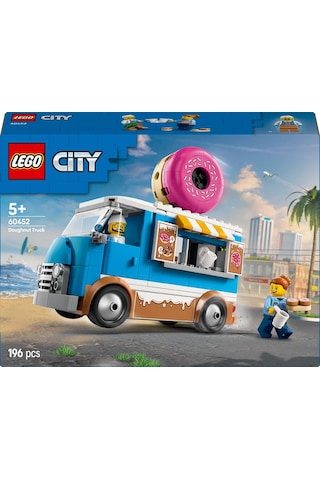 LEGO® City Donut Kamyonu 60452 - 5 Yaş ve Üzeri Çocuklar için Yaratıcı Oyuncak Yapım Seti (196 Parça)