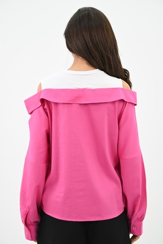 Kadın Omuz Atlet Detaylı Gömlek 1737-24 001