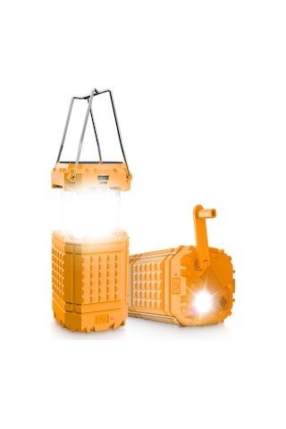 Jeehugo Güneş Enerjili Eldivenli Kamp Feneri Led El Feneri 3000mah Usb Şarj Cihazı, 200-350 Lumens, Ipx4 Su Geçirmez, Çadır Ve Acil Durumlar İçin Turuncu Turuncu