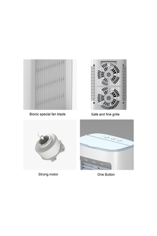 Usb Masa Fanı Taşınabilir Klima Fanı Su Soğutma Fanı 8757 Beyaz