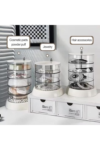Saç Aksesuarları Düzenleyici Şeffaf 3 Katlı Akrilik Düzenleyici Kız Saç Tokası İçin Katmana Göre Sınıflandırarak Saklama Kutusu Saç Aksesuarları Bilezikler Yüzükler Bilezikler İçin Şeffaf