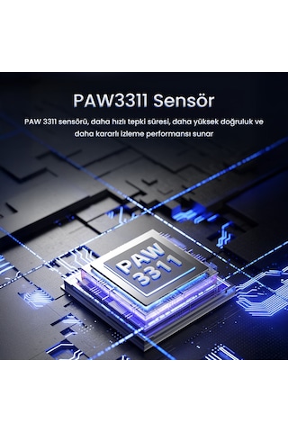 Aula Sc590 Pro Paw3311 Sensör 20000 Dpı 1000hz Kablolu Ve Kablosuz Gaming Oyuncu Mouse Beyaz Sc590pro