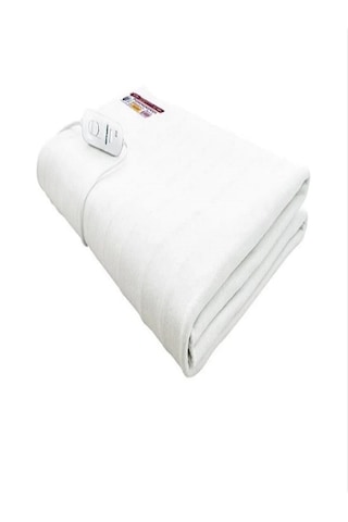 Omak 50.yıla Özel Ce Kalite Belgeli Tek Kişilik Keçe Elektrikli Battaniye 90x145 Beyaz