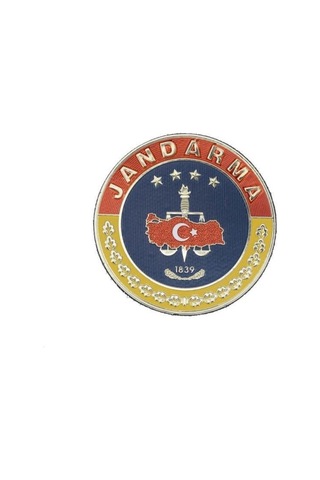 Astrid T Giyim Aksesuarı Teçhizat Parçası Resmi Sembol Single Sword Yuvarlak Plastik Jandarma Arması Çok Renkli