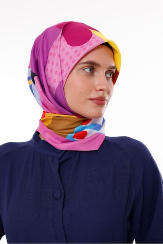 Tarzını Seç Grafik Rüzgarı Model Eşarp 100x100 Cm Renkli