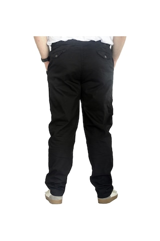 Mode Xl Büyük Beden Pantolon Keten Jogger Milano 21913 Siyah 001