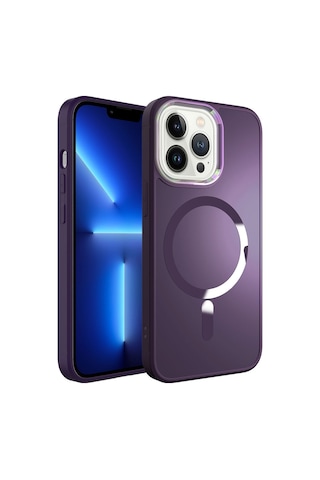 Apple Uyumlu iPhone 13 Pro Max Kılıf Magsafe Wireless Şarj Özellikli Zore Stil Kapak