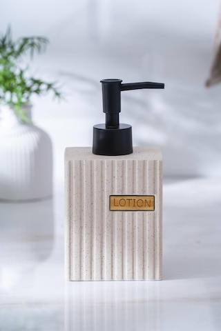 Acar Vega Bej Dikdörtgen Sıvı Sabunluk - 17 Cm Bej