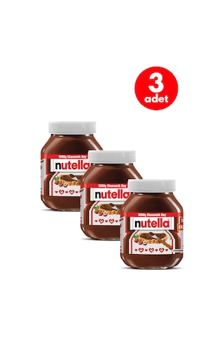 Nutella Kakaolu Fındık Kreması 1 Kg - 3 Adet