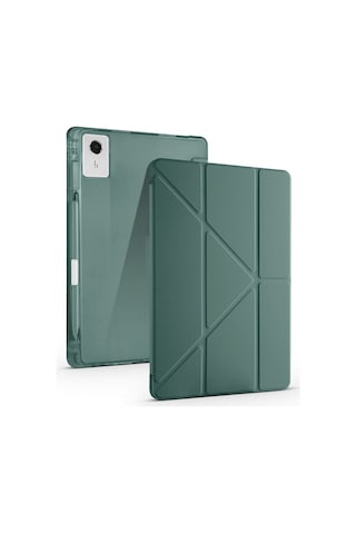 Lenovo Idea Tab Plus 12.1 Tablet Kılıf Kalem Bölmeli Standlı Uyku Modlu Lüx Smart Cover Kapaklı Kılıf