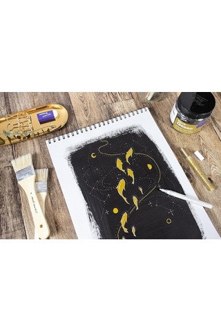 Gesso Boya Fırçası Seti, 3 Fırça Seti, 2, 4 Ve 6 Boylarında, Düz Fırçalar, Gesso, Akrilik, Yağlı Boya, Sulubo