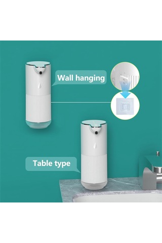 Xiaaokeji Sıvı Otomatik Sabunluk Temassız Ayarlanabilir Sabunluk Beyaz