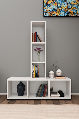 Yvz Home Jüpiter -1 Kitaplık Beyaz