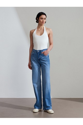 DİLVİN Dilvin Kadın 21052 Halter Yaka Ekru Bluz - 101a21052