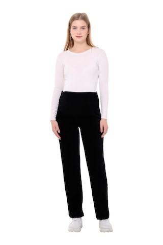 Luvmabelly Myra8510 Beli Ayarlanabilir Kışlık Kadife Hamile Pantolonu -siyah-siyah