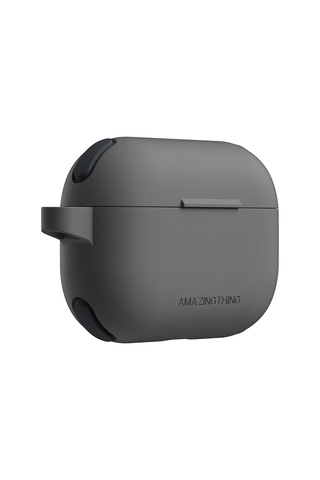 Airpods Pro 2 Uyumlu Amazingthing Airbag Köşe Tasarımlı Omni Serisi Silikon Kapak Siyah