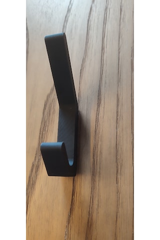 Hepsi3boyutlu - 5 Adet Siyah Kanca Askılık Siyah