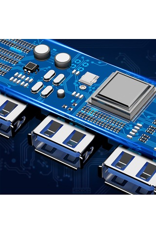 Gajeena Alüminyum Gövde 4 Usb 3.0 Portlu Çok Fonksiyonlu Usb-type-c Hub Genişletme Dönüştürücü - Gümüş