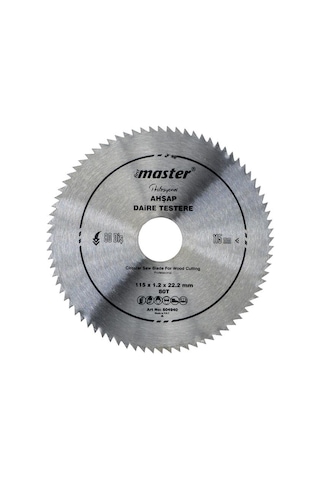 Master 530940 Ahşap Daire Testere Bıçağı 115 Mm 80 Diş Elmassız