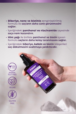 Organik Biberiye & Nane Dökülme Karşıtı Kompleks Saç Toniği Biotin Ve Kafein 125 Ml