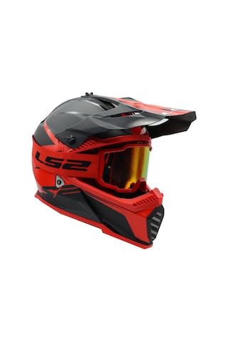 Ls2 Charger Goggles Motokros Gözlük Irıdıum Camlı Kırmızı