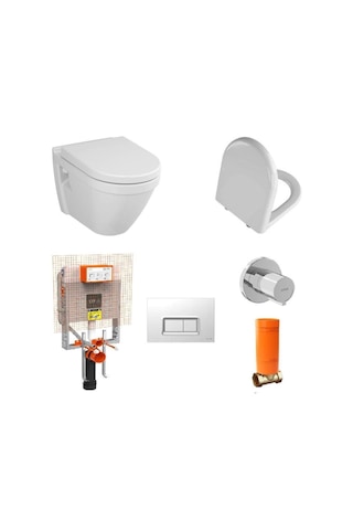 VitrA S50 Kanallı Asma Klozet+Kapak+VitrA Gömme Rezervuar Set