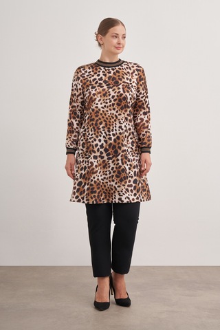 Aker 24aw15756112 Büyük Beden Tunik 24aw15756112 007 Kahverengi