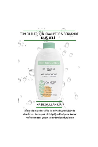 Byphasse Plaisir Natura Okaliptus & Bergamot Duş Jeli 600 ML