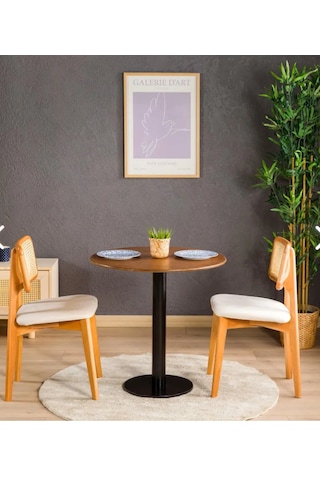 Halevia Metal Ahşap Bistro Masa.