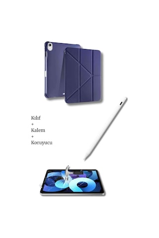 Apple Uyumlu iPad A16 11. Nesil Ve 10. Nesil A3355 A2757 Tablet Kılıfı Tablet Kalemi Ekran Koruyucu Set Tablet Kılıfı