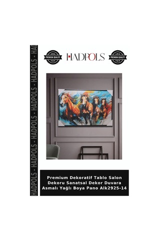 Premium Dekoratif Tablo Salon Dekoru Sanatsal Dekor Duvara Asmalı Yağlı Boya Pano Alk2925-14