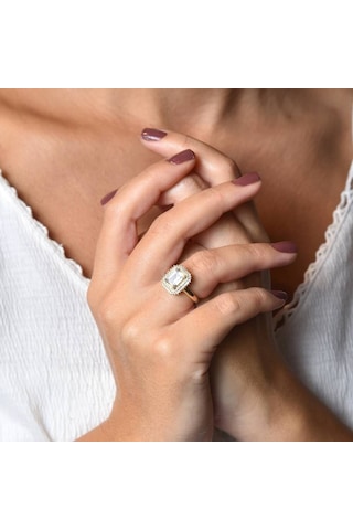 Altın Baget Tektaş Yüzük 2,00 Karat Zirconia 318232019
