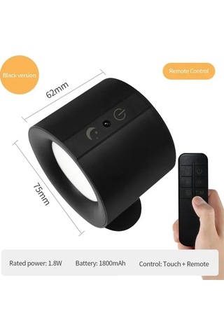 Liangmei Modern Manyetik Dokunmatik Led Duvar Lambası Şarj Ahşap