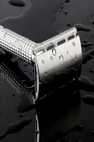 Rimei Razor Paslanmaz Çelik Geleneksel Tıraş Aleti Manuel Tıraş Makinesi 10 Yaprak Jilet Hediyeli