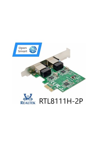 Open Smart 2 Port Realtek RTL8111H 1GbE Ethernet Kart - OPS7244RT