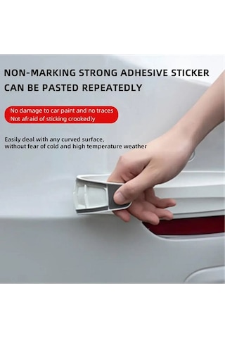 5d Karbon Esnek Tampon Koruma Bandı Tampon Koruyucu Şerit Yumuşak Bant 2'li Paket Beyaz Karbon