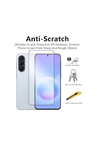 Samsung Galaxy A37 5g İle Uyumlu Ekran Koruyucu Şeffaf Temperli Kırılmaz Cam Ekran Koruyucu