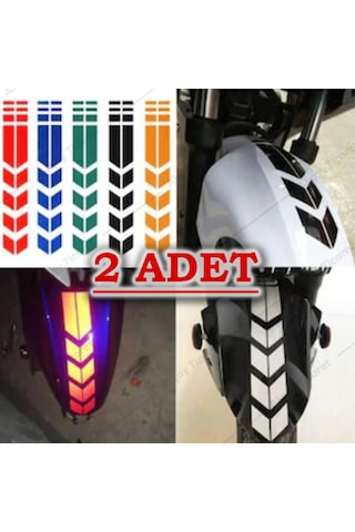 2 Adet - Motorsiklet Şerit Sticker Çamurluk Sticker Motorsiklet
