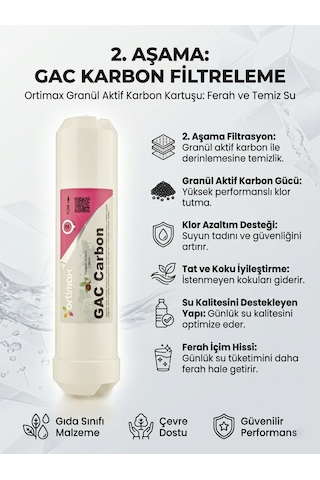 5'li Su Arıtma Filtre Seti Pp Sediment, Gac, Cto Karbon, Membran Ve Post Karbon