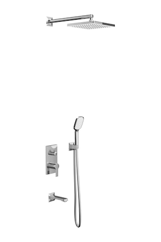 Teska Simena Yatay Ankastre Üç Yönlü Banyo Bataryası Seti Krom