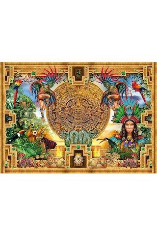 Educa 2000 Parçalı Aztek Maya Montajı Puzzle - 19565 - Aztec Mayan Montage