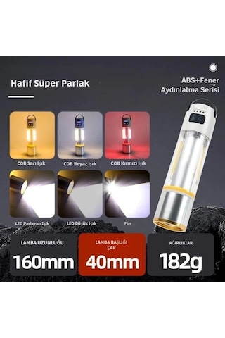 Gold Police Gp-222 Çok Fonksiyonlu Kamp Lambası 1000 Lümen Renkli
